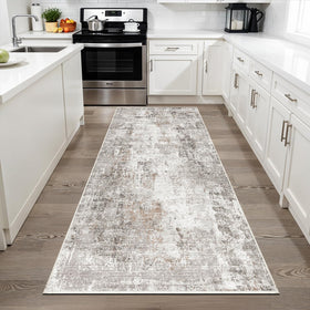 ZHXXUJ 3x6 washable kitchen runner brown brings warmth and practicality to busy homes.
