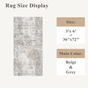 ZHXXUJ 3x6 washable kitchen runner grey adds modern style while protecting floors.