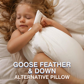 Zibroges feather pillow queen 2-pack fill detail with goose feathers