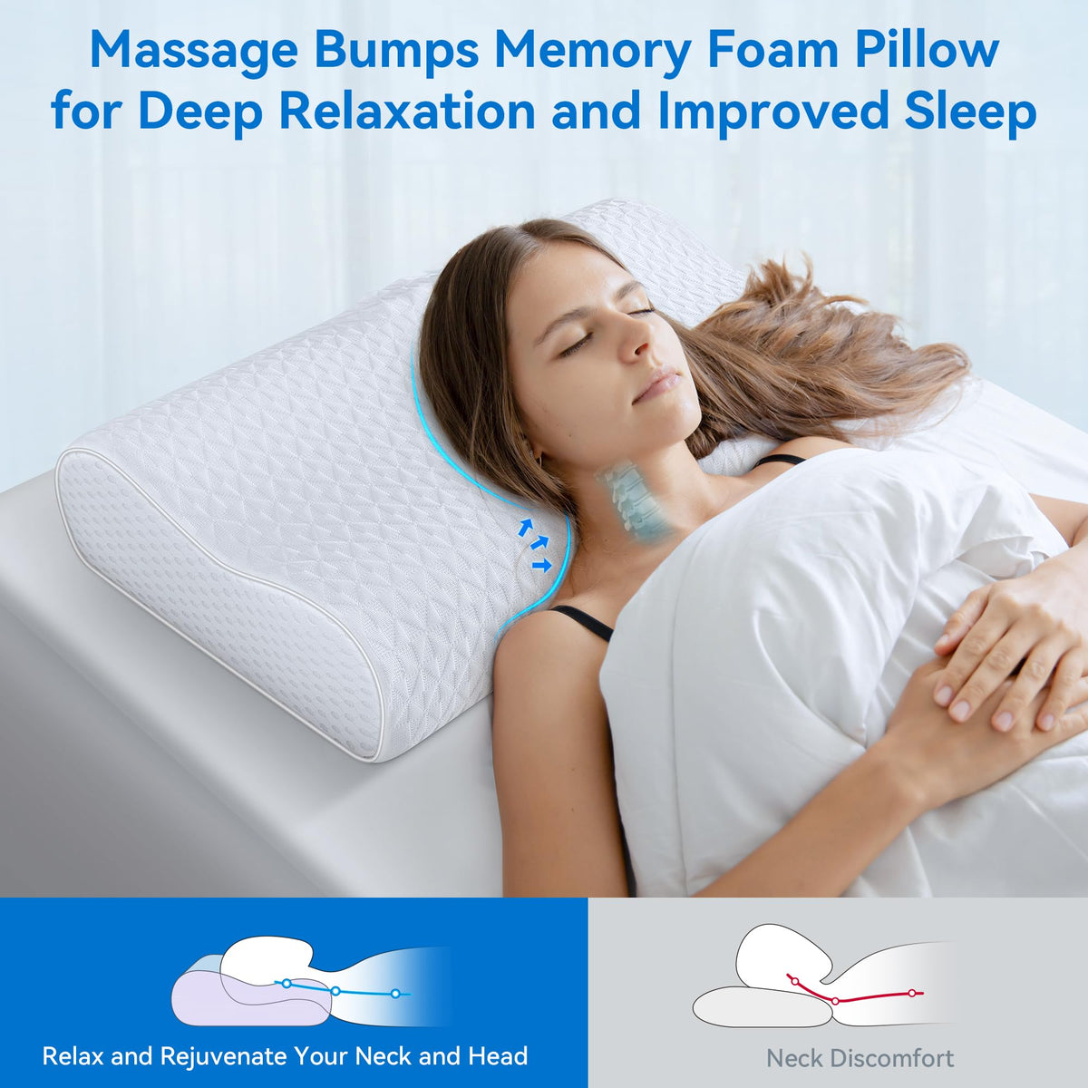 Zibroges massage bumps design targets neck pressure points for relaxation.