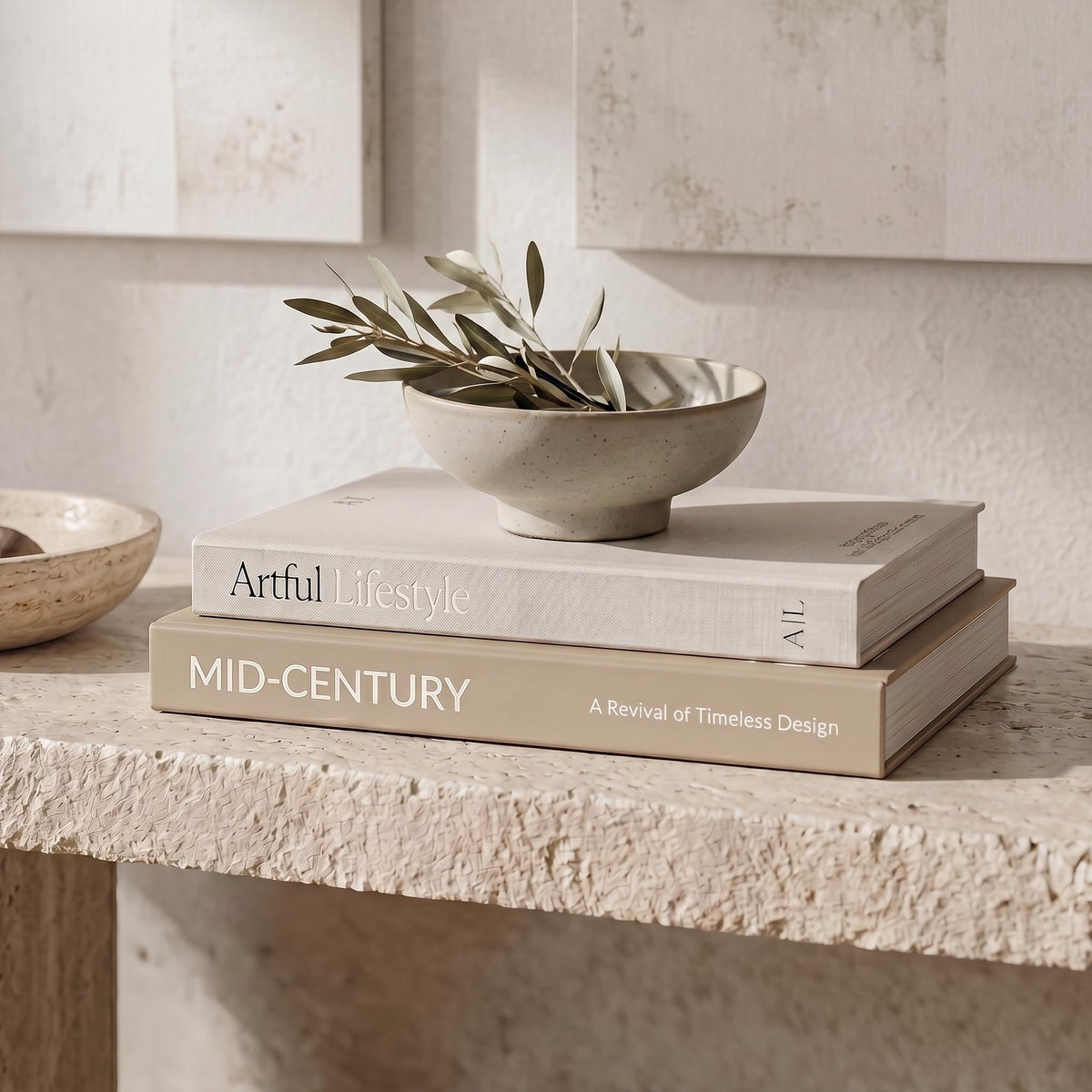 ZICOTO aesthetic decorative books set of 2 as coffee table focal point