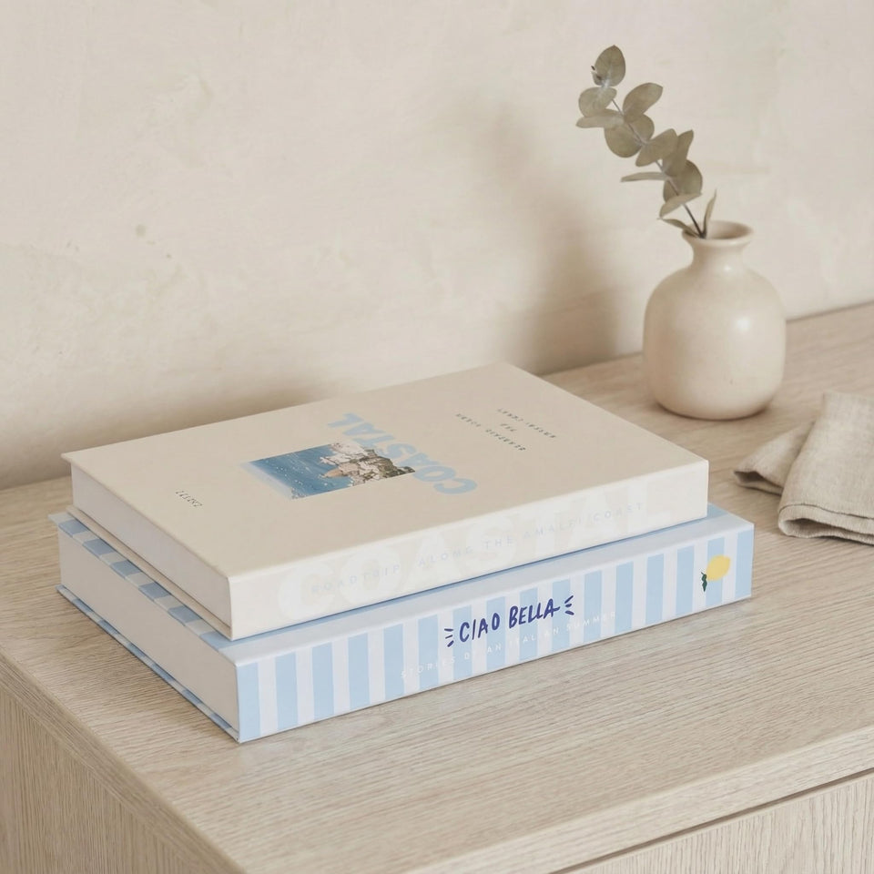 ZICOTO Beautiful Decorative Books Set adds coastal charm to your coffee table.