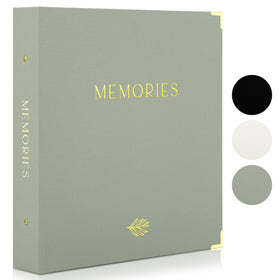 ZICOTO beautiful linen photo album cover in sage for easy memory safekeeping