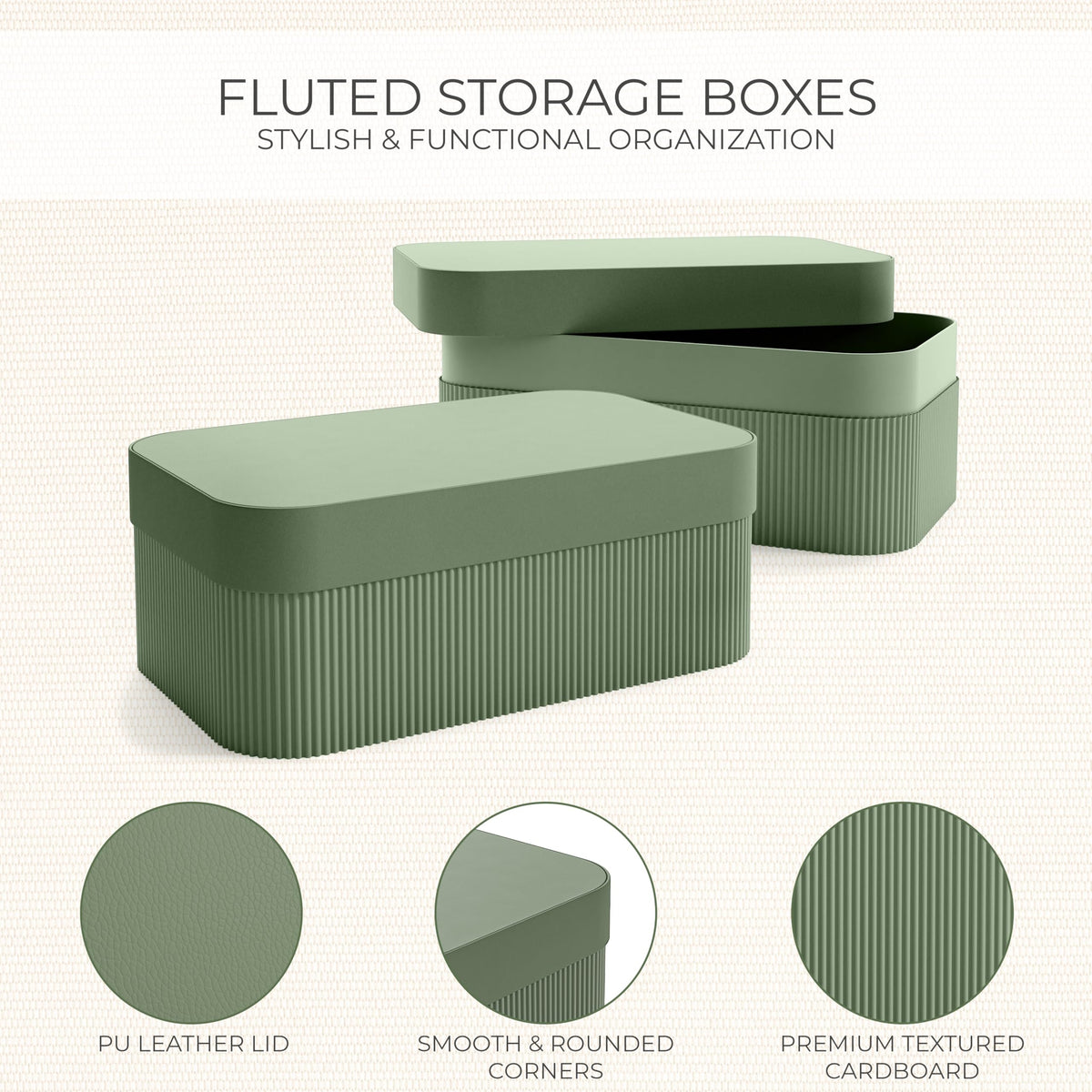 ZICOTO two-piece storage boxes on desk organize cables and office supplies