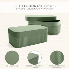 ZICOTO two-piece storage boxes on desk organize cables and office supplies