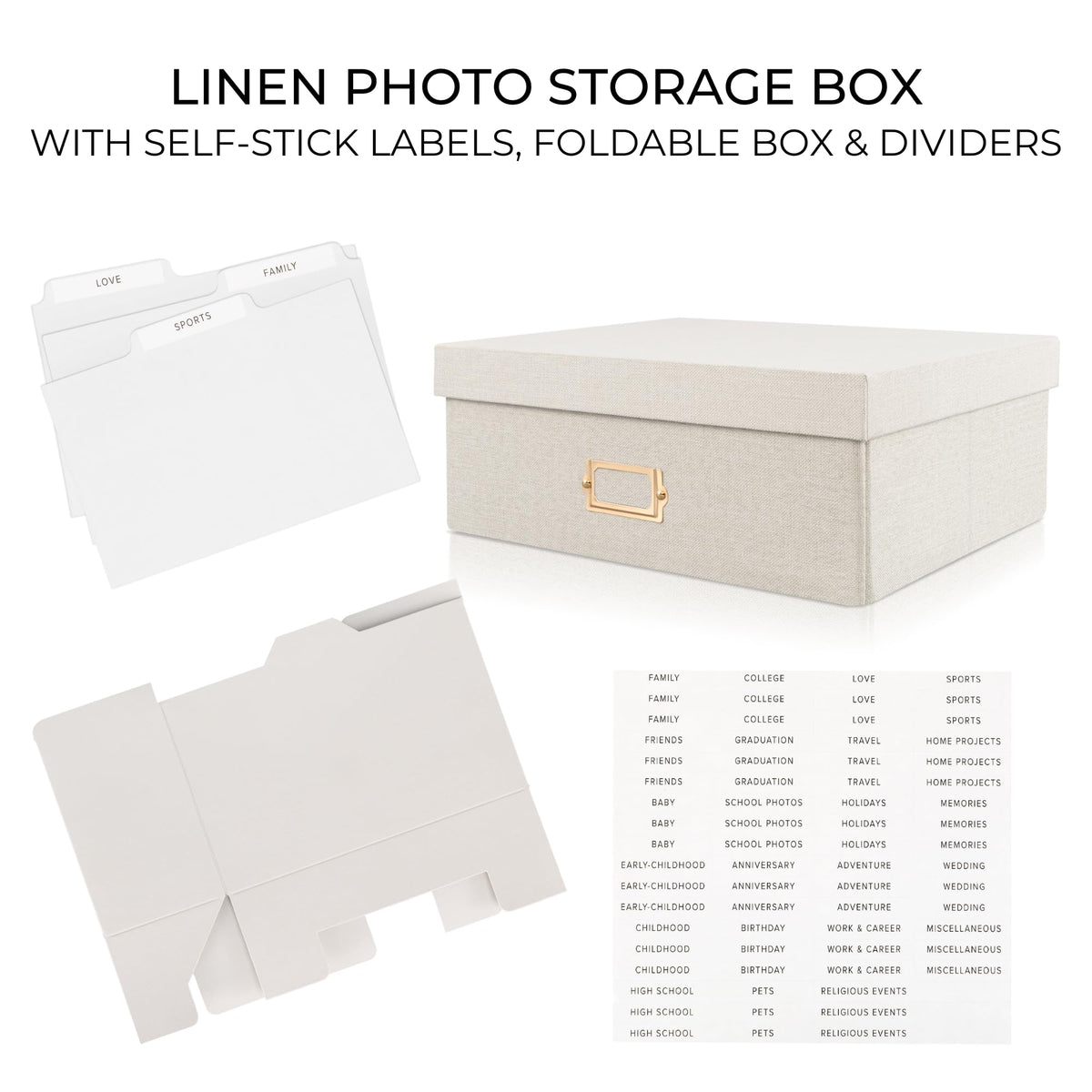 ZICOTO built-in label holder helps track photo collections.