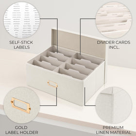 ZICOTO built-in label holder keeps photos easy to locate.