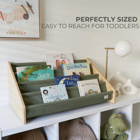 ZICOTO child-height nursery shelf for easy access to favorite stories.