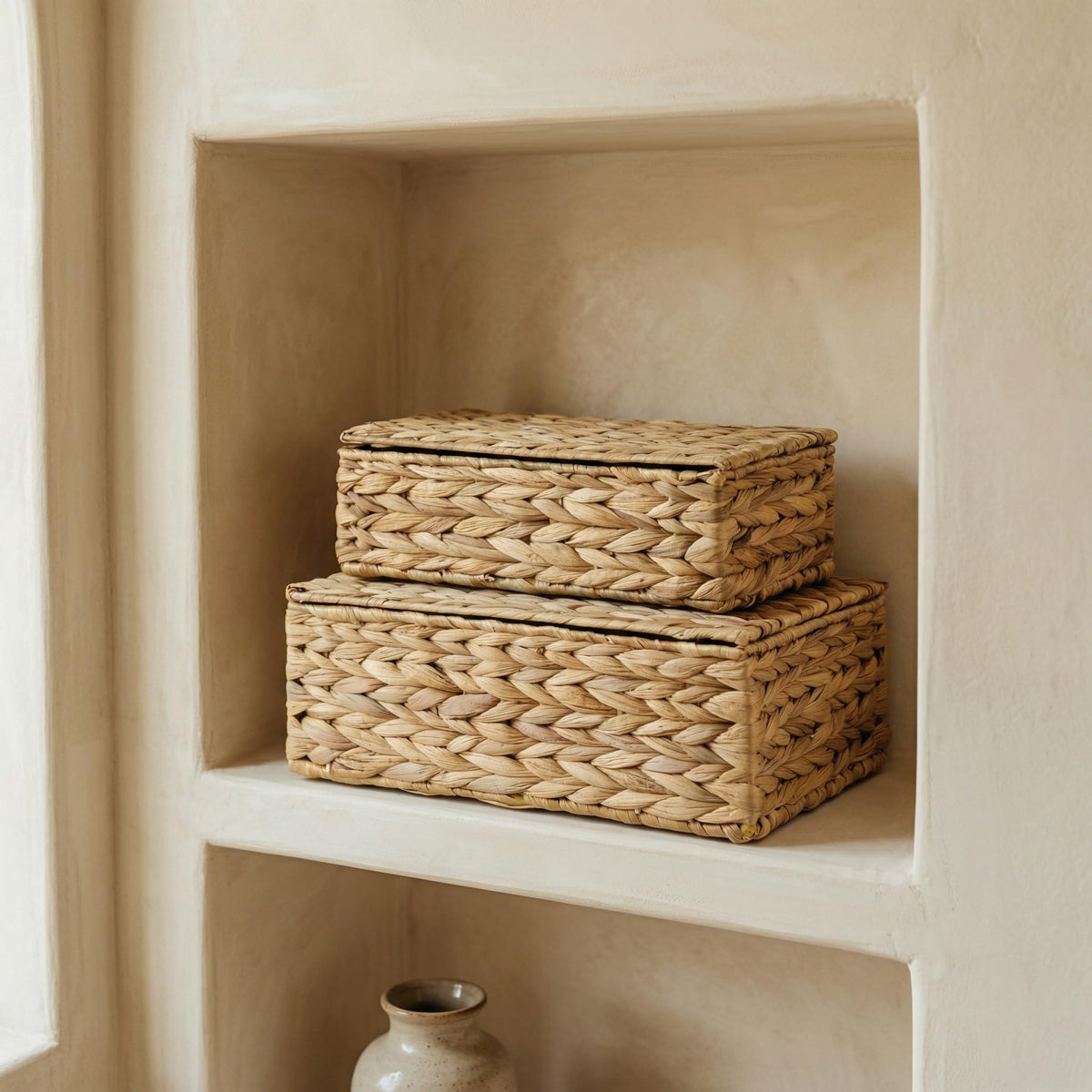 ZICOTO hyacinth storage box close-up weave demonstrates craftsmanship and durability