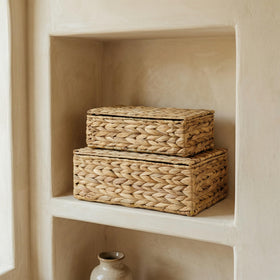 ZICOTO hyacinth storage box close-up weave demonstrates craftsmanship and durability