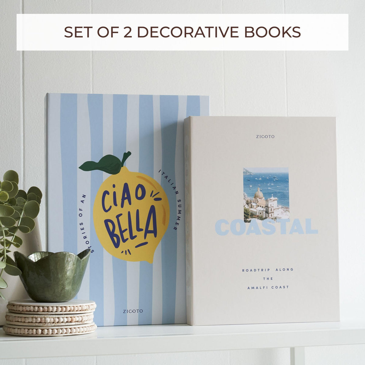 ZICOTO Coastal blue and cream tones elevate living room ambiance.