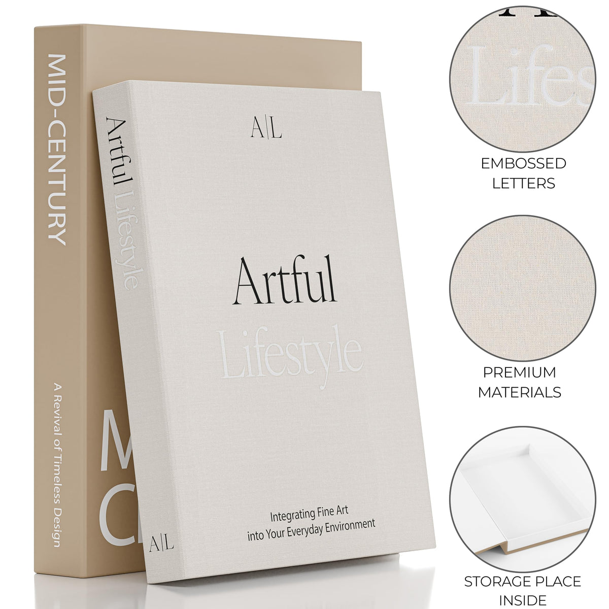 ZICOTO hollow interior decor books offer discreet storage for notes or jewelry
