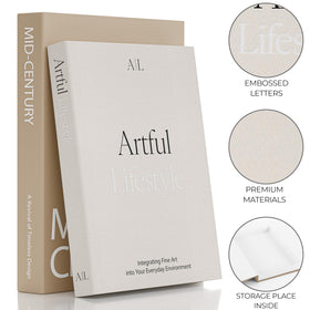 ZICOTO hollow interior decor books offer discreet storage for notes or jewelry