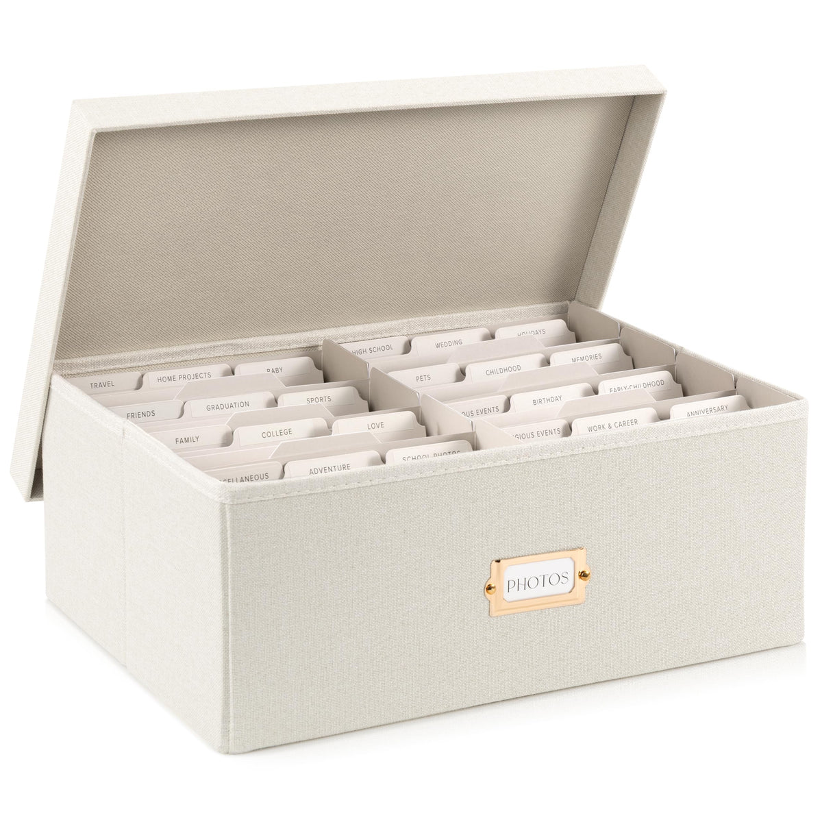 ZICOTO decorative photo storage box lid: stylish cover protects memories.