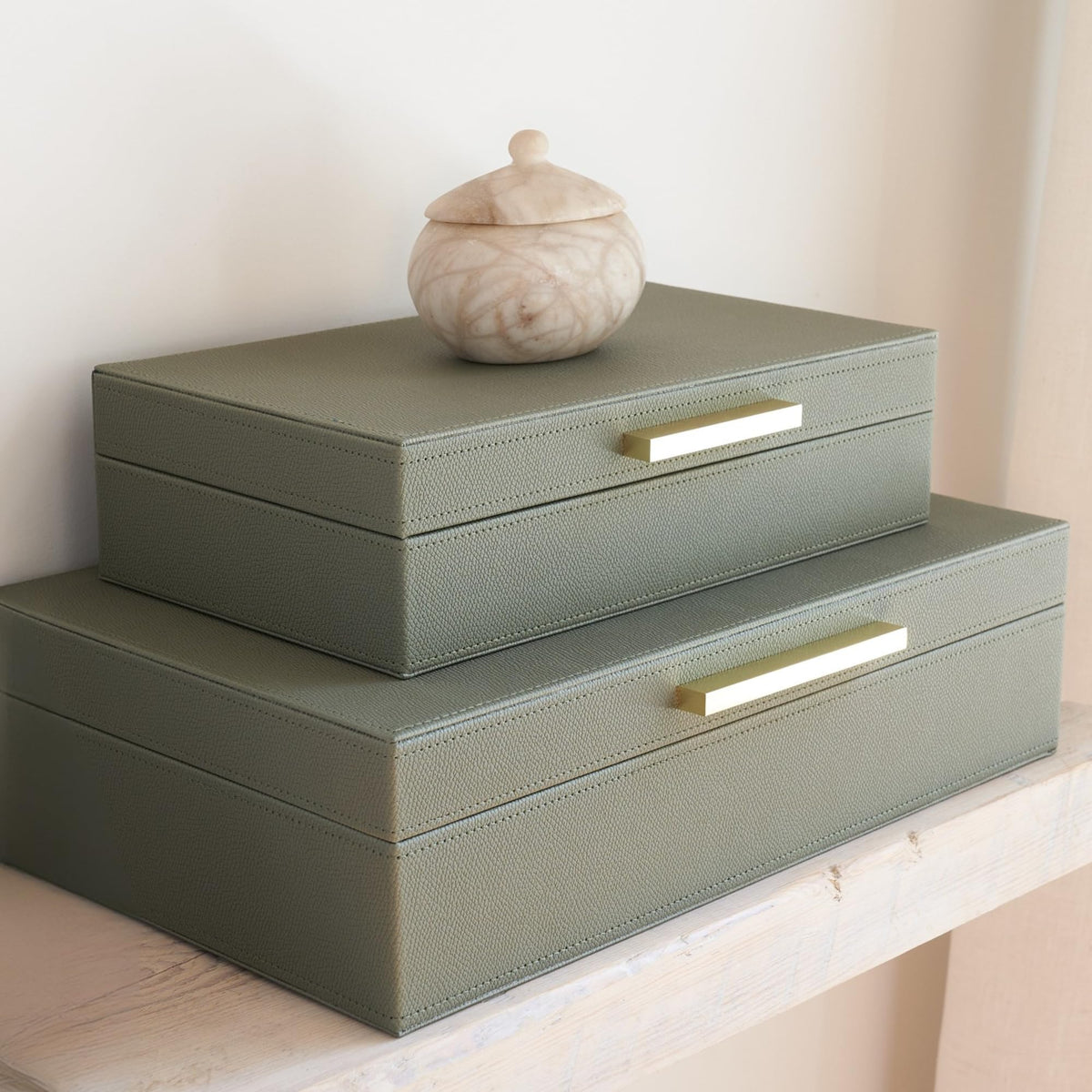 ZICOTO decorative storage boxes small with lids for quick desk access