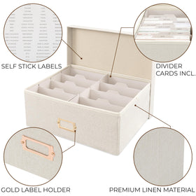 ZICOTO durable linen exterior protects memories over time.