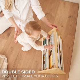 ZICOTO durable wood and fabric design withstands daily toddler use and joyful reading.