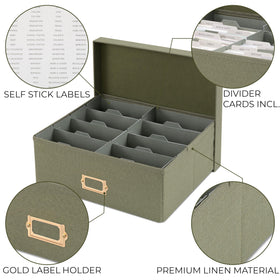 Foldable ZICOTO scrapbook storage box for space-saving organization
