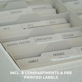 ZICOTO foldable scrapbook storage saves space when not in use.