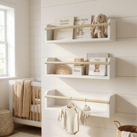 ZICOTO solid wood construction ensures durable kid storage when mounted properly.