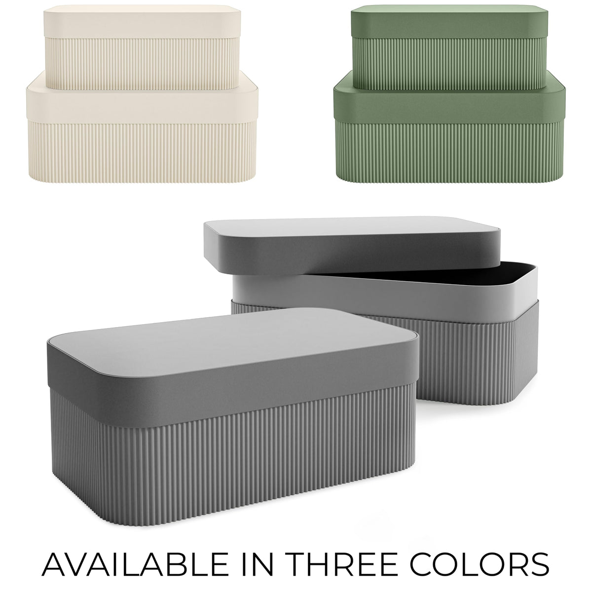 ZICOTO office desk storage boxes in use for organization
