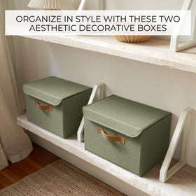 ZICOTO sturdy PU leather handles enable easy transport and flexible placement.