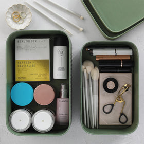 ZICOTO PU-leather lid detail highlights durable, stylish protection for items