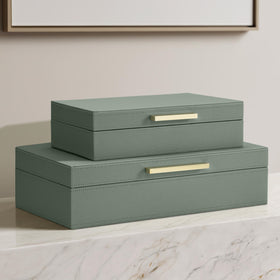 ZICOTO sage-green storage boxes add subtle style to shelves