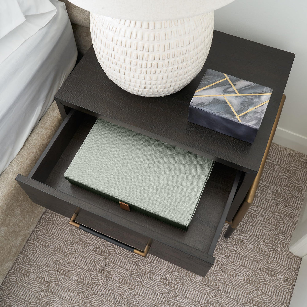 ZICOTO sage linen texture adds stylish storage for photos