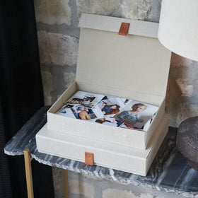 ZICOTO small photo box fits photos and cards neatly.