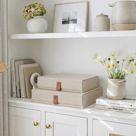 ZICOTO stackable memory boxes save space and keep keepsakes organized.