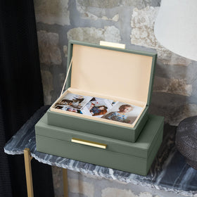 ZICOTO gold-handles detail on decorative boxes enhances luxe look