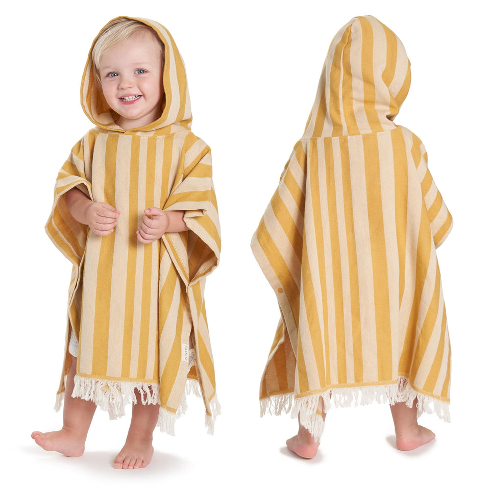 ZICOTO stylish hooded beach towel for kids with a cozy 2-in-1 design.