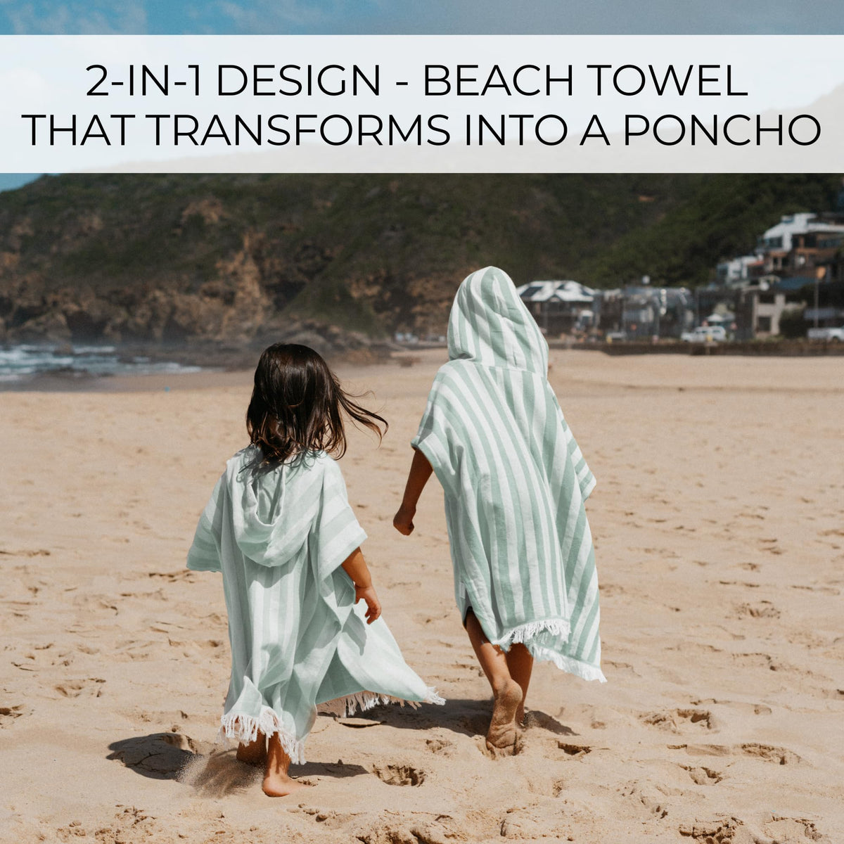 ZICOTO striped toddler towel demonstrates playful design for stylish pool days.