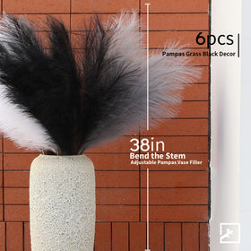 ZIFTY white pampas grass decor brings airy elegance to spaces.