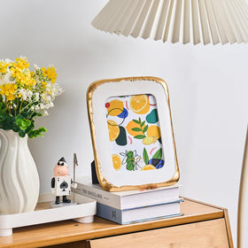 ZIHARA tabletop frame with easel back provides easy surface display.