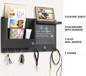 Close-up of Ziivita 3-slot mail compartment for sorting letters and small items