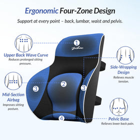 ZIKEE breathable honeycomb fabric cover promotes airflow during long sessions
