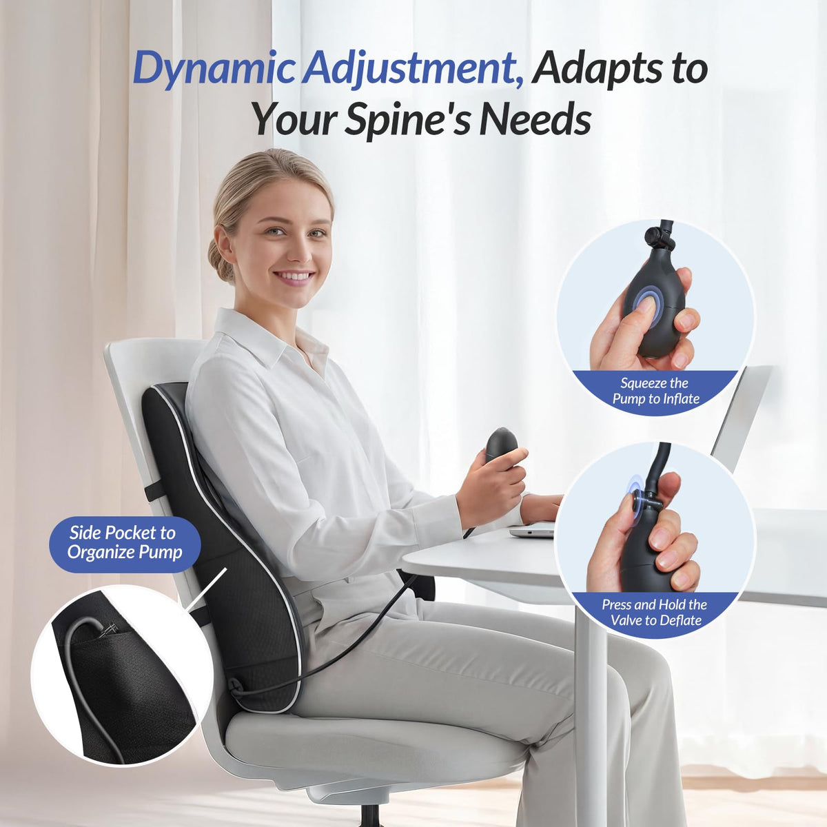 ZIKEE dual-buckle strap with anti-slip design keeps the pillow in place