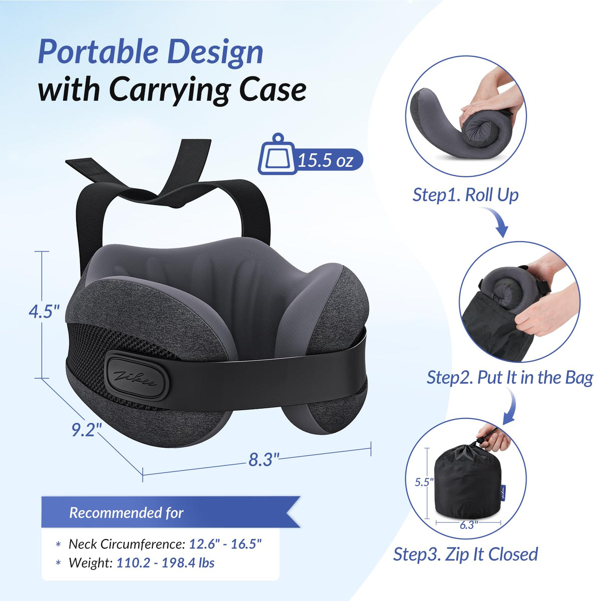 ZIKEE memory foam core close-up emphasizes responsive, cushioned cradling.