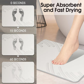 ZIKIBL stone bath mat is easy to clean after use.