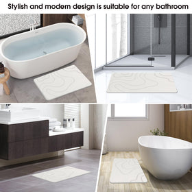 ZIKIBL stone bath mat is easy to rinse and wipe clean after use
