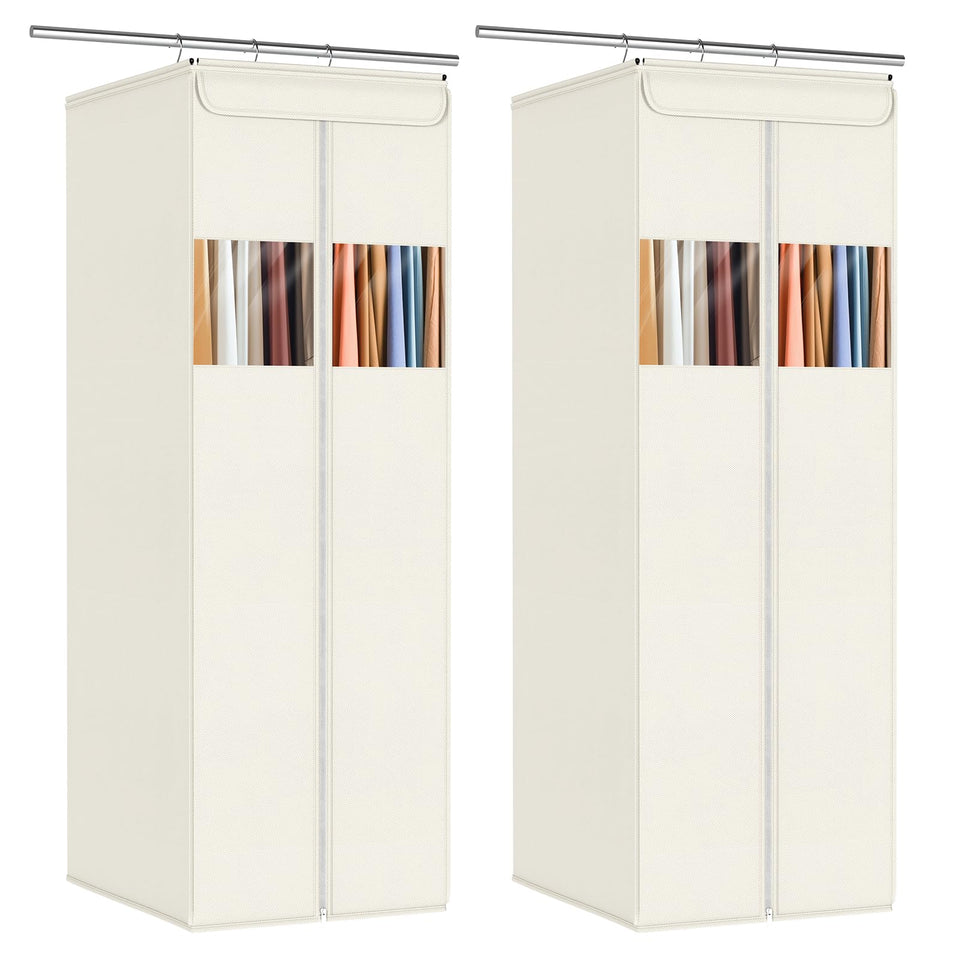 Zilink clear garment bag with window for easy viewing and dust protection.