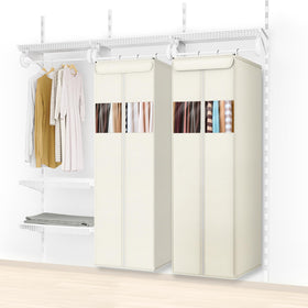 Zilink coats and dresses storage ideal for seasonal closet organization.