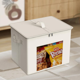 Zilink extra-large sweater bin 17 by 12 by 12 for seasonal wardrobes.