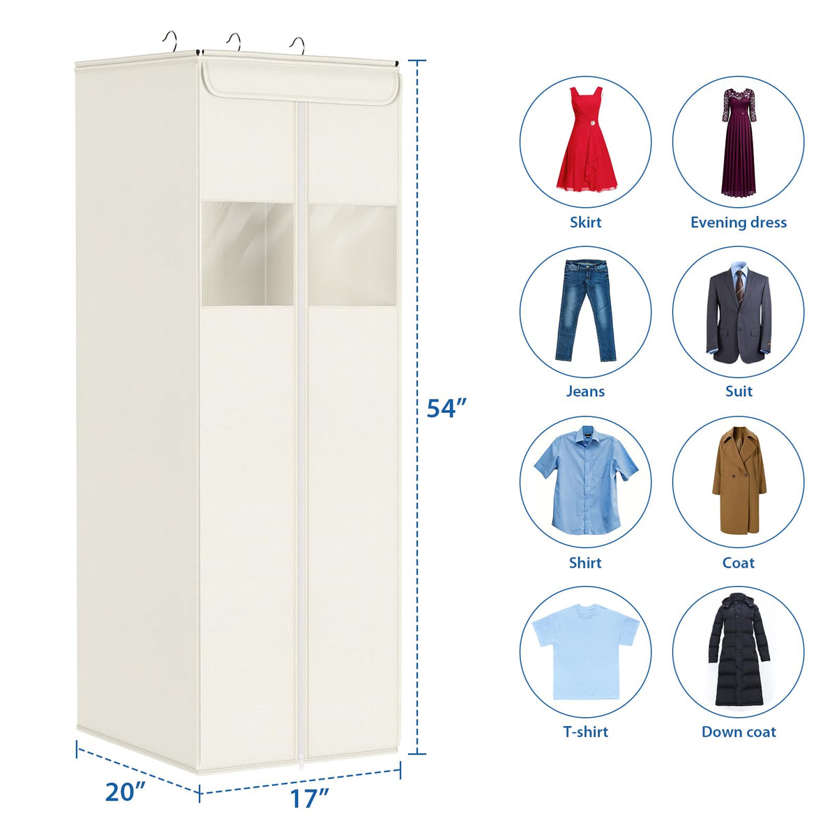 Zilink heavy-duty hanger bar supports up to 110 pounds for heavy coats.