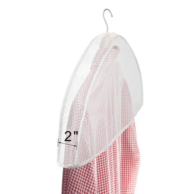 Zilink shoulder covers with reinforced hanger opening simplify threading standard hangers.