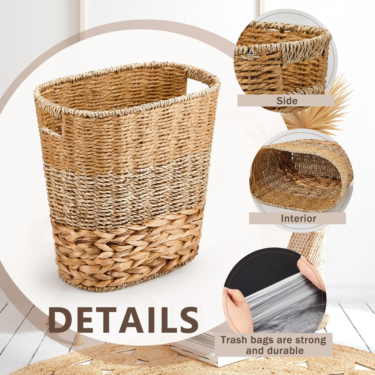 Ziliny 50-bag roll included ensures ready-to-use waste management.