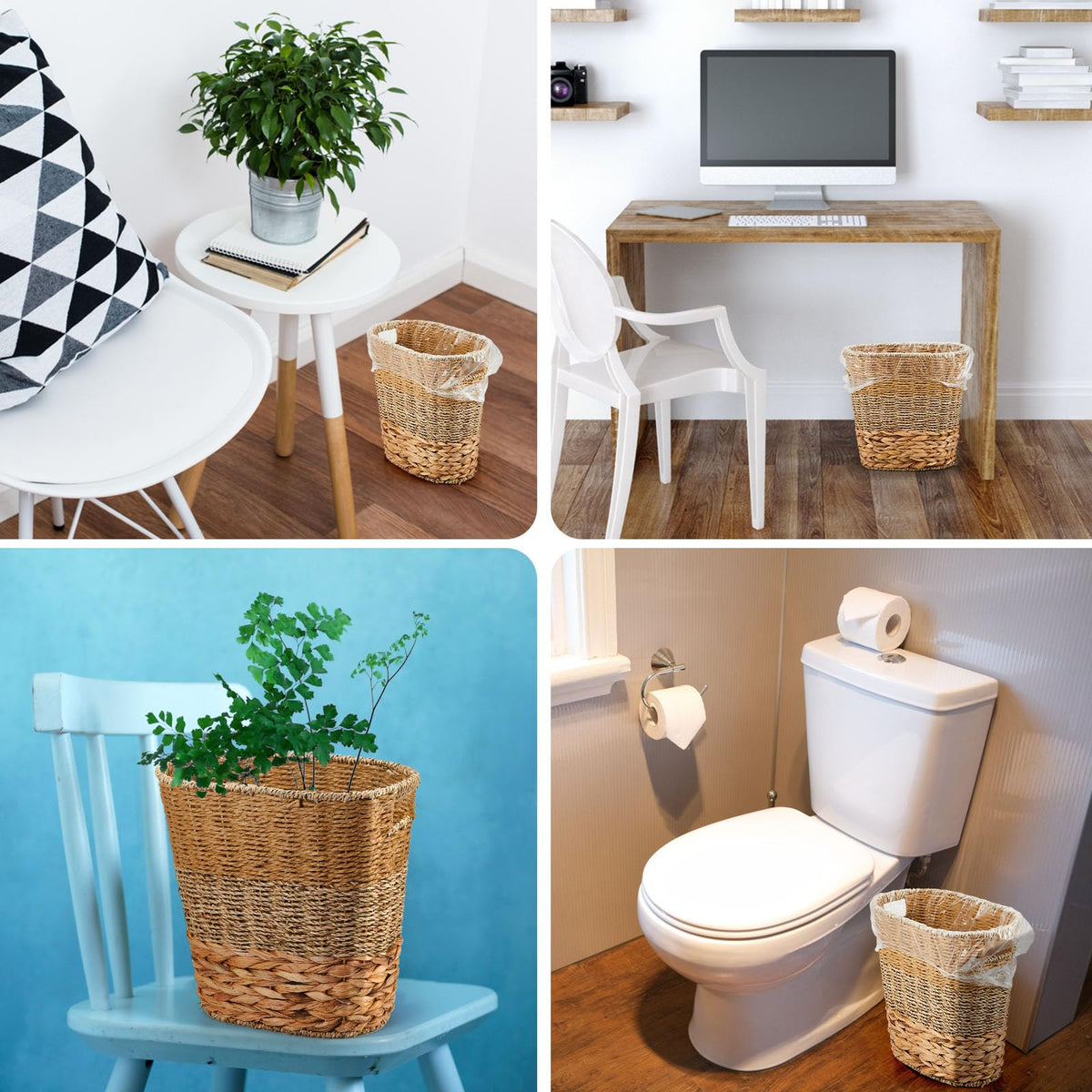 Ziliny versatile wicker storage can hold towels, magazines, or toys.