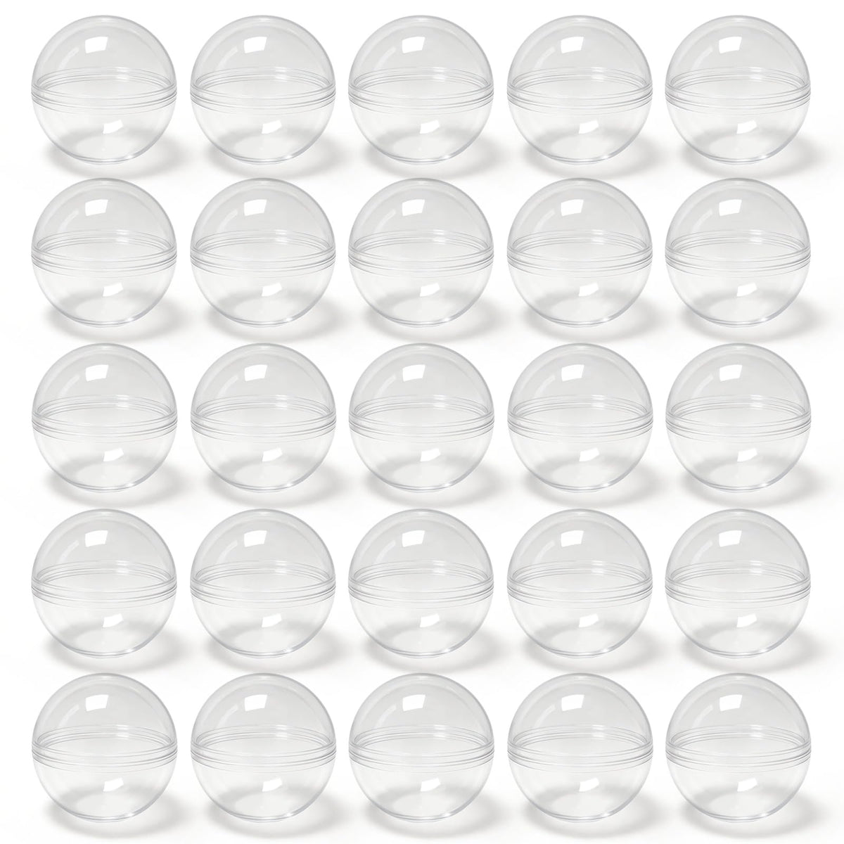 Zilphoba 2-inch clear vending capsule ball ready for prizes.